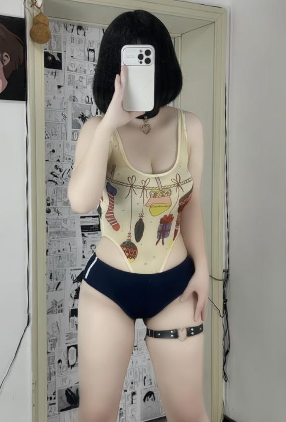 微密圈 酷野-连体衣+三角裤+勒肉过膝袜[12P1V-52MB]